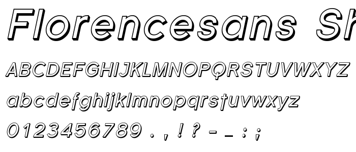 Florencesans Shaded Italic font